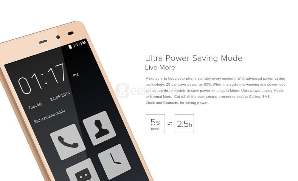 [HK Stock]LEAGOO Z5C 5.0 Inch 8GB ROM 5.0MP Cam SC7731C Quad Core 1.3GHz Android 6.0 Smartphone Smart Wake - White