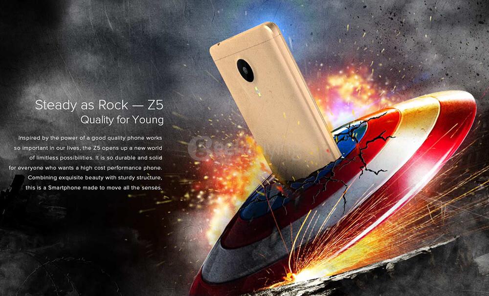 [HK Stock]LEAGOO Z5C 5.0 Inch 8GB ROM 5.0MP Cam SC7731C Quad Core 1.3GHz Android 6.0 Smartphone Smart Wake - Gold