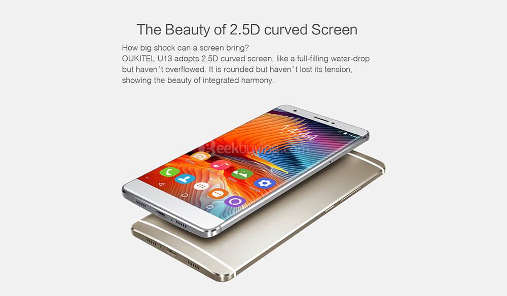 [HK Stock]Oukitel U13 5.5 Inch 2.5D FHD Screen 3GB RAM 64GB ROM 16.0MP Cam MT6753 Octa Core 1.3GHz  Android 6.0 Smartphone OTA Update Fingerprint Touch ID Metal Body - Gray