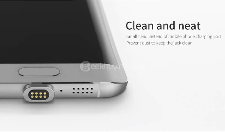 POFAN P11 Data Transmission Micro USB Magetic Transmission Charging Line Cable Data Line - Gold