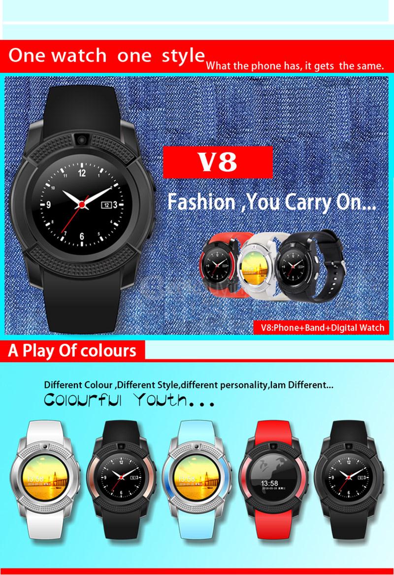 v8 smart watch details