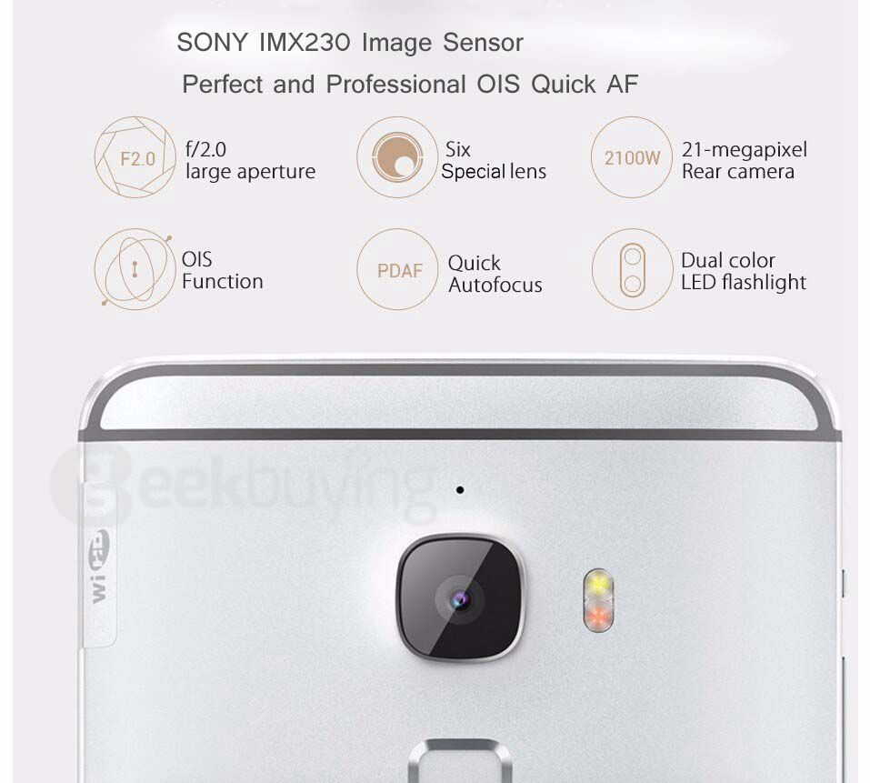LETV LeEco Le Max X900 6.33 Inch 2K Screen 4GB RAM 64GB ROM Qualcomm Snapdragon 810 Octa Core 4G LTE Smartphone NFC Metal Body Le HiFi - Silver