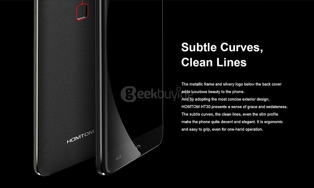 [HK Stock] HOMTOM HT30 5.5 Inch HD Screen 8GB ROM 8.0MP Cam MT6580 Quad Core 1.3GHz Android 6.0 Smartphone 3000mAh Touch ID - White
