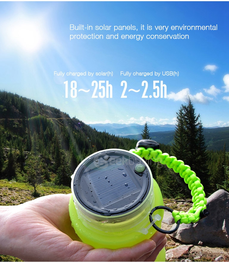 Sorbo Multi-functional Portable Telescopic Cup Solar Energy Charging with USB Interface 700ml Capacity  - Blue