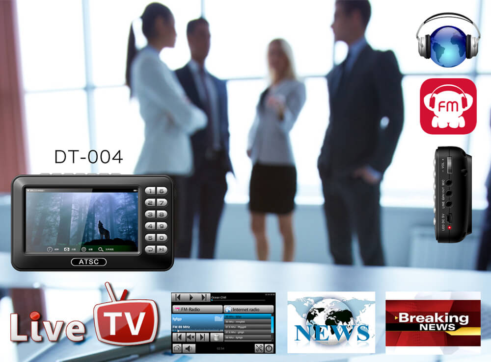 DT004 ATSC 800*480P Mobile Digital TV Support FM Radio