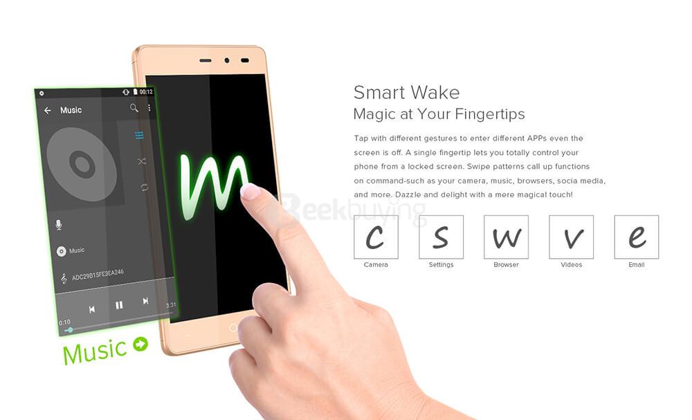 [HK Stock]LEAGOO Z5C 5.0 Inch 8GB ROM 5.0MP Cam SC7731C Quad Core 1.3GHz Android 6.0 Smartphone Smart Wake - Gold