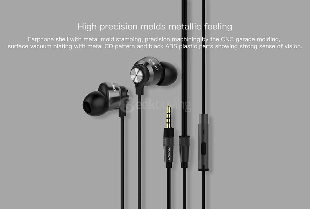 OVEVO S10 Wired In-ear Earphones - Black
