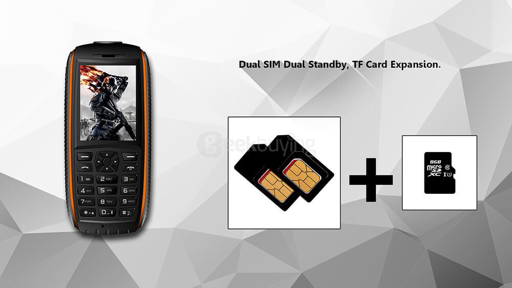 VKworld Stone V3 MAX IP68 Waterproof Phone 2.4 Inch Daily Dustproof ShatterProof 5300Mah Long Standby Speaker LED Lights  - Yellow