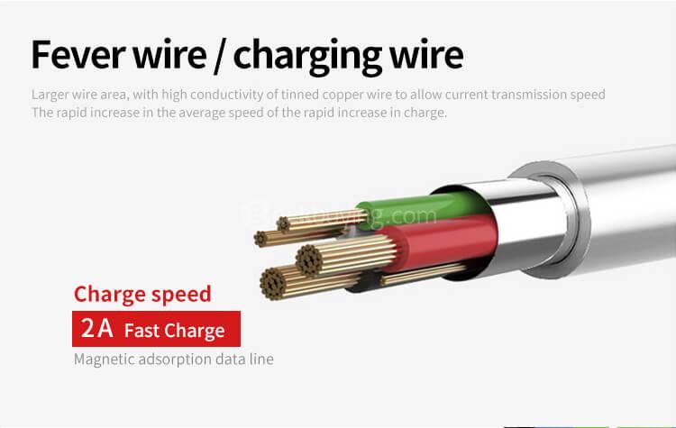 POFAN P11 Data Transmission 8Pin Lightning Magetic Transmission Charging Line Cable Data Line - Gold