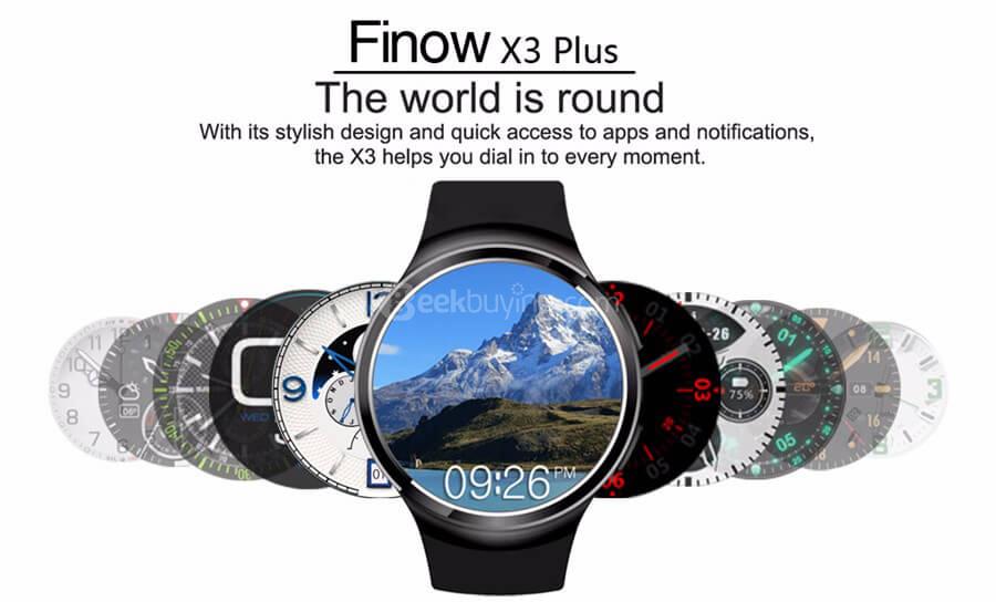Makibes X3 Plus 3G Smartwatch Phone Android 5.1  MTK6580 Quad Core 1GB RAM 8GB ROM Heart Rate Compatible with iOS Android - Black