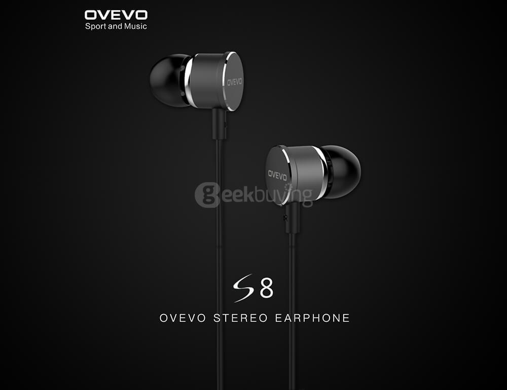 OVEVO S8 Wired In-ear Earphones - Black