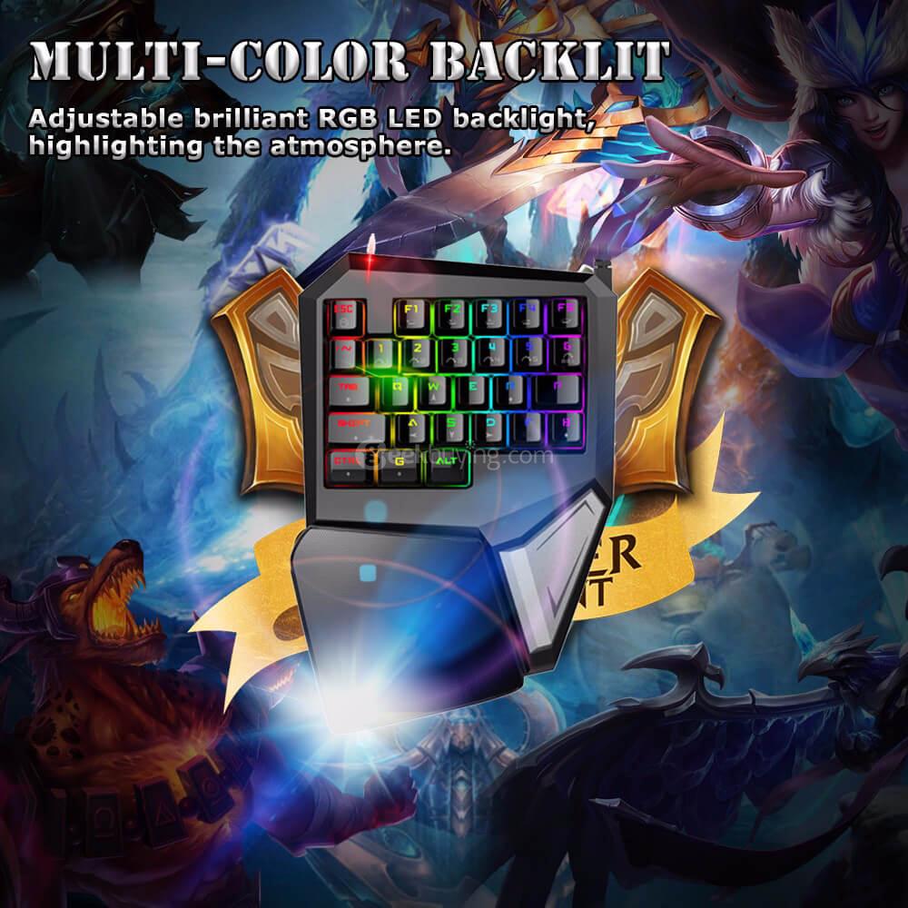 Delux T9 Plus Wired Gaming Mechanial Keyboard Black