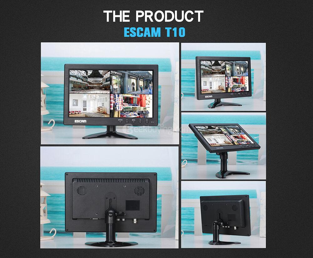 ESCAM T10 10 Inch TFT LCD 1024x600 Monitor