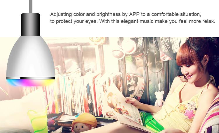 BL08A Intelligent LED Bulb with Bluetooth Audio -White