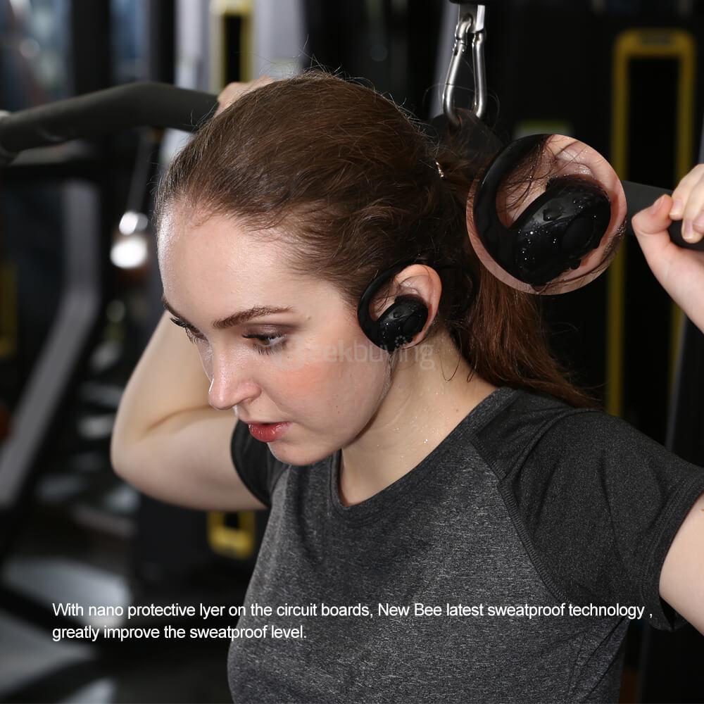 New Bee NB-7 Bluetooth 4.1 Stereo Earbuds Earphone Heaset with Built-in Microphone - Green