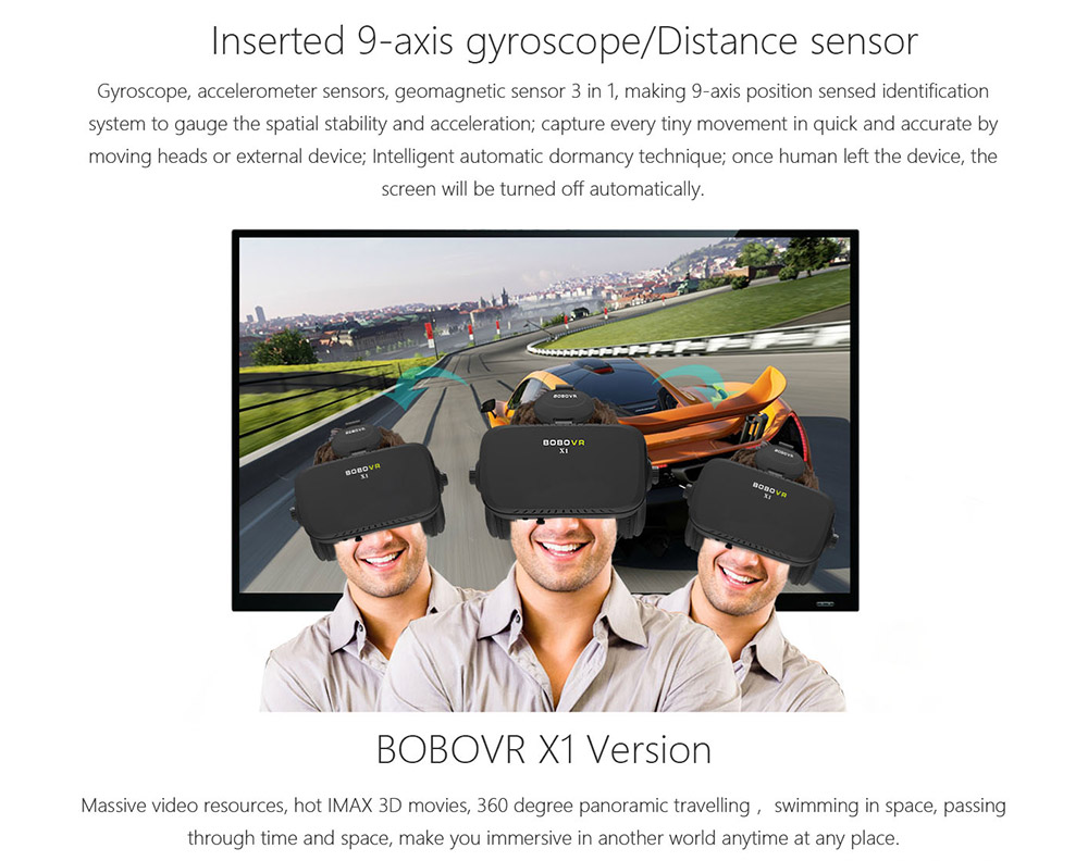 BOBOVR X1 AIO Allwinner H8 Octa Core 2.0GHz 1080P FHD All In One VR Virtual Reality Headset 2G/32G WIFI
