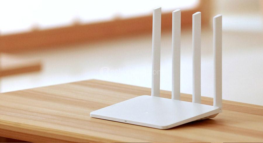 [English Version] Original Xiaomi Mi WiFi 3 Router EU Plug Smart 4 Antennas 1167Mbps Dual Band 128MB Flash ROM Support iOS Android APP - White