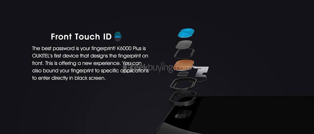 [HK Stock]OUKITEL K6000 PLUS 5.5 Inch FHD 2.5D Asahi Glass Screen 4GB RAM 64GB ROM 16MP Cam MT6750T Octa Core 4G LTE Android 7.0 Smartphone Touch ID 6080mAh Big Battery HiFi  - Gray