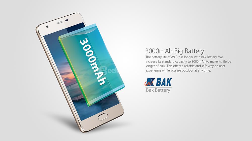 [HK Stock]Blackview A9 Pro 5.0 Inch HD Screen 2GB RAM 16GB ROM 8.0MP Cam MTK6737 Quad Core Android 7.0 4G Smartphone Fingerprint ID Dual Rear Camera - Blue