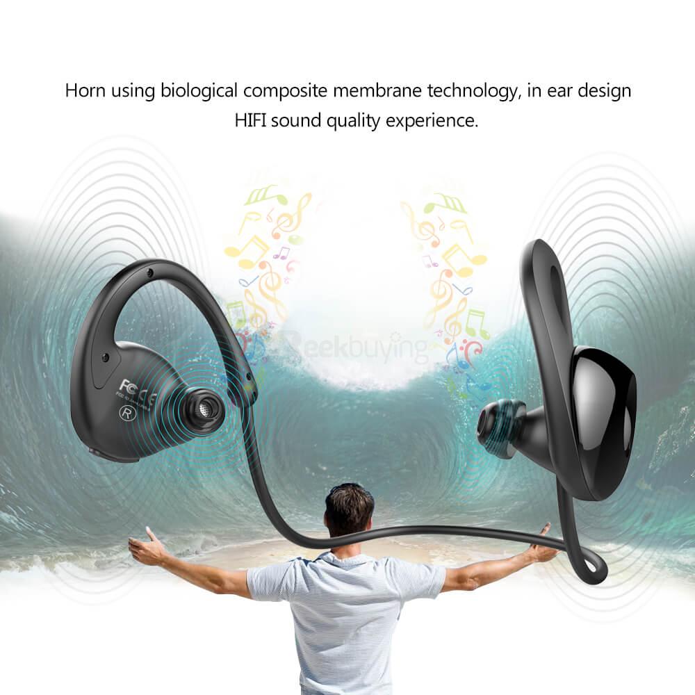 New Bee NB-7 Bluetooth 4.1 Stereo Earbuds Earphone Heaset with Built-in Microphone - Black
