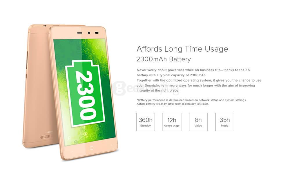 [HK Stock]LEAGOO Z5C 5.0 Inch 8GB ROM 5.0MP Cam SC7731C Quad Core 1.3GHz Android 6.0 Smartphone Smart Wake - Gold