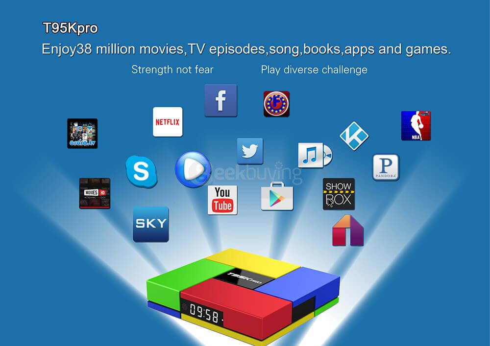 T95K Pro Amlogic S912 Android 6.0 2G/16G TV BOX 802.11ac WIFI Gigabit LAN Bluetooth KODI LED Display