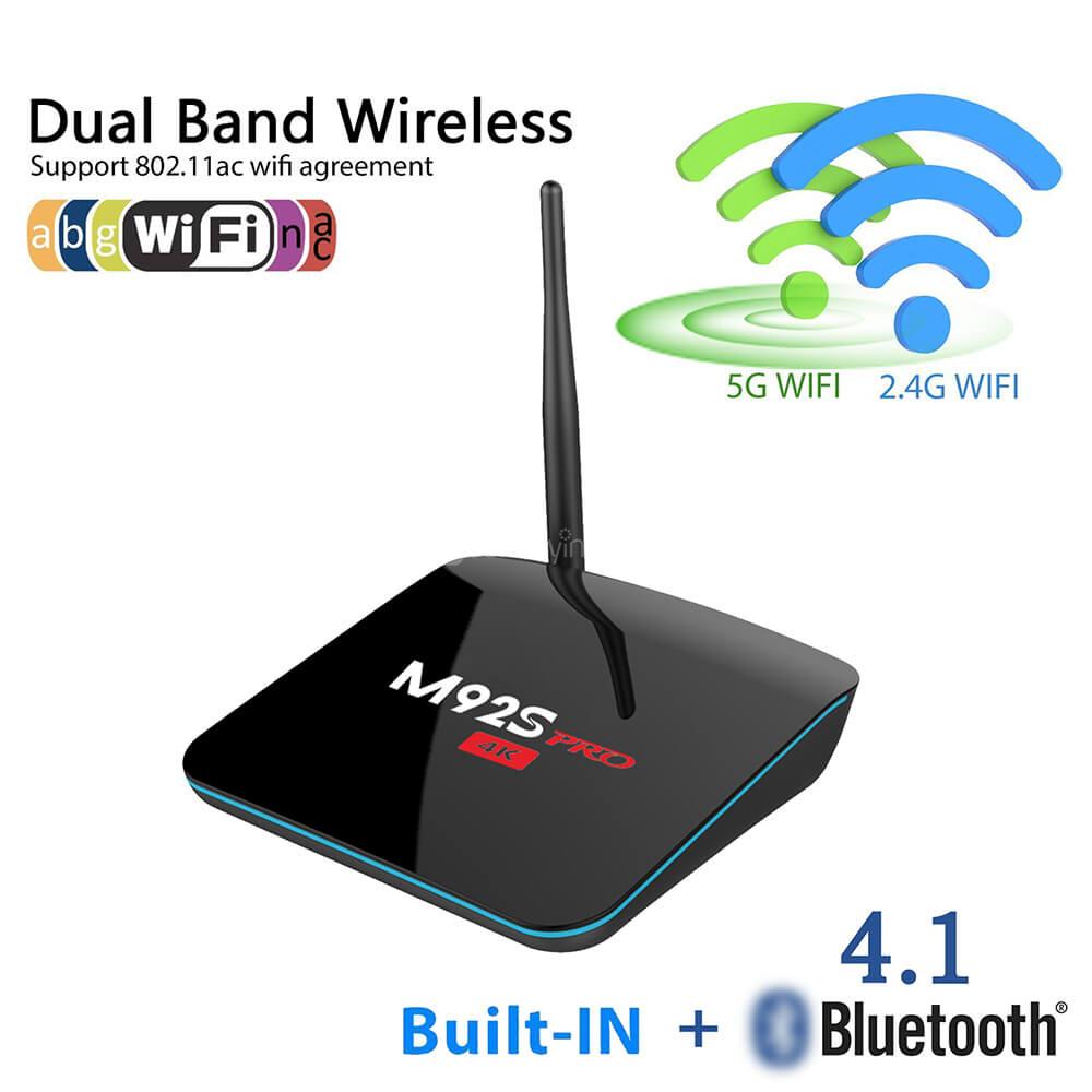 M92S PRO Android 7.1.1 4K HDR TV BOX Amlogic S912 2G/16G 802.11AC WIFI 1000M LAN Bluetooth HDMI CEC