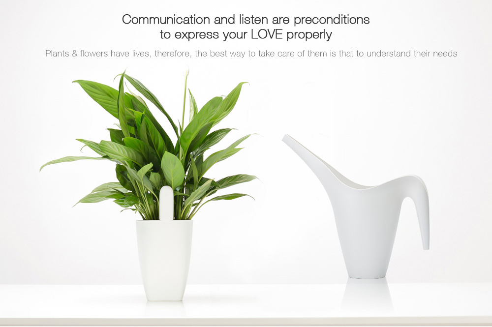 [Package B]Original Xiaomi Mi Flowerpot + Original Xiaomi Mi Plants Monitor Flower Plants Tester - White