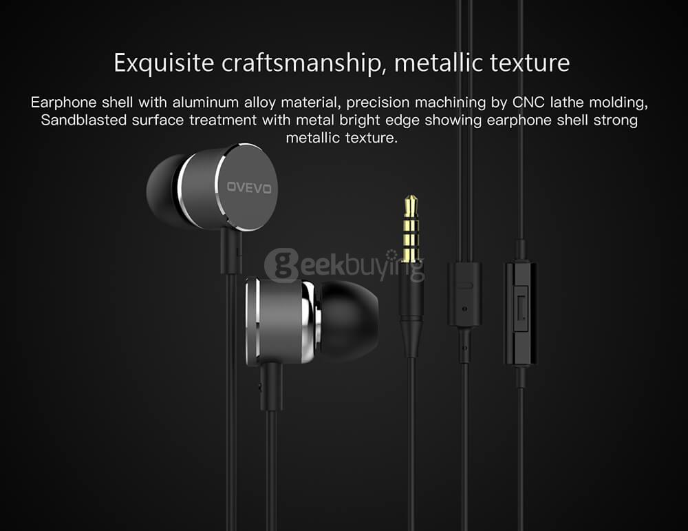 OVEVO S8 Wired In-ear Earphones - Black