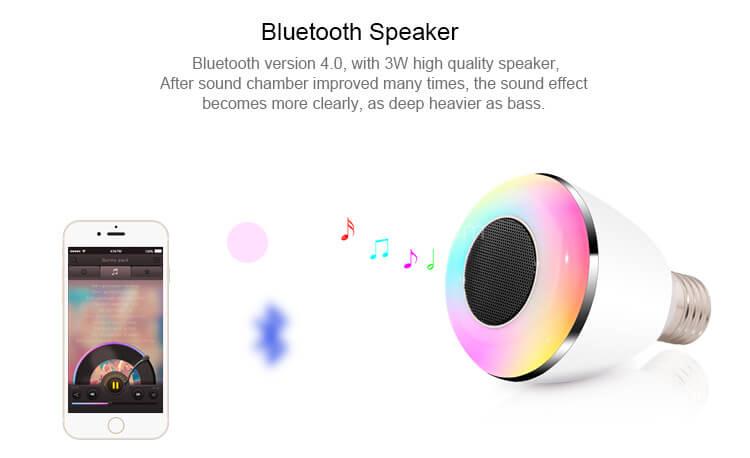 BL08A Intelligent LED Bulb with Bluetooth Audio -White