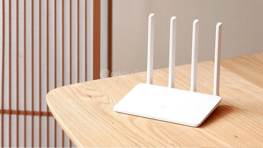 [English Version] Original Xiaomi Mi WiFi 3 Router EU Plug Smart 4 Antennas 1167Mbps Dual Band 128MB Flash ROM Support iOS Android APP - White