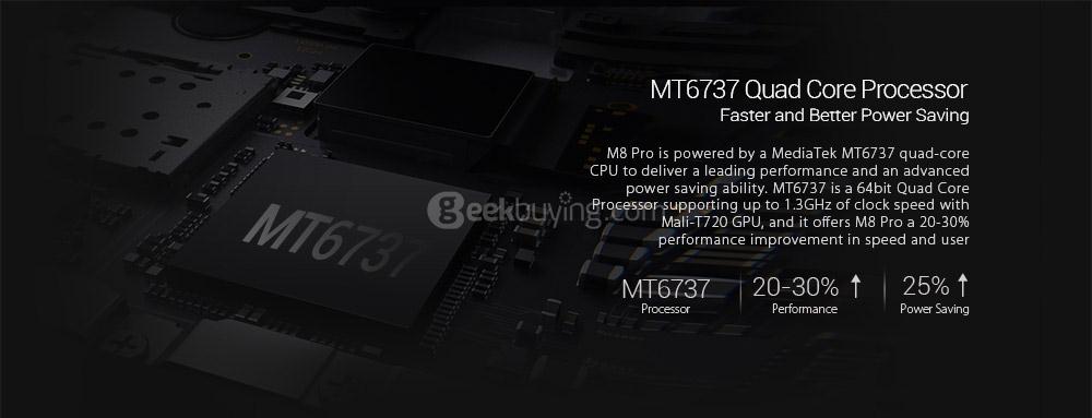 [HK Stock]LEAGOO M8 PRO 5.7 Inch HD 2.5D Corning Gorilla Glass 4 Screen 2GB RAM 16GB ROM MT6737 Quad Core 1.3GHz Android 6.0 4G Smartphone 13.0MP + 5.0MP Dual Rear Cam HIFI Touch ID 3500mAh - Gray