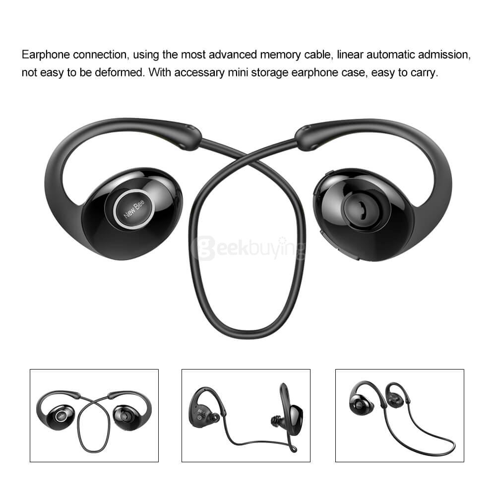 New Bee NB-7 Bluetooth 4.1 Stereo Earbuds Earphone Heaset with Built-in Microphone - Green