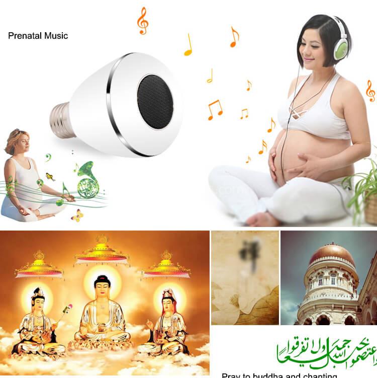 BL08A Intelligent LED Bulb with Bluetooth Audio -White