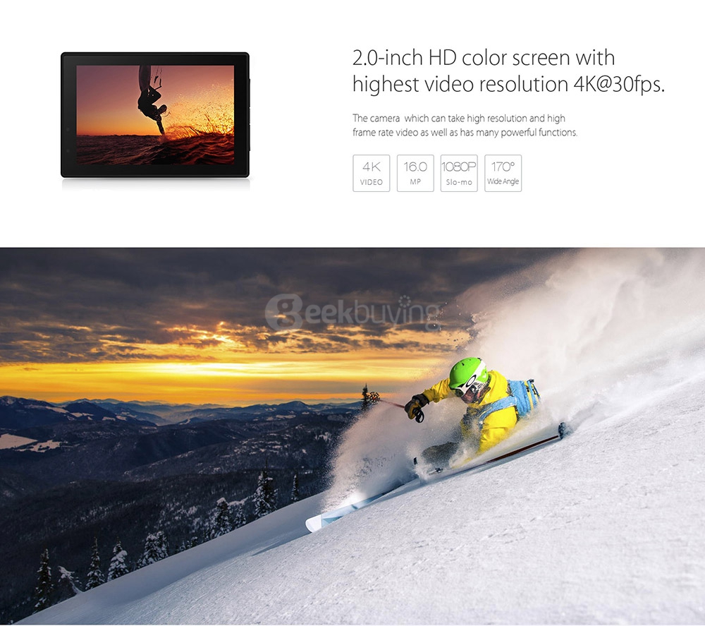 [HK Stock]Elephone ELE Explorer S 4K Action Camera 2.0