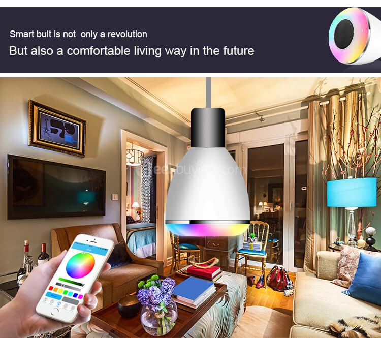 BL08A Intelligent LED Bulb with Bluetooth Audio -White
