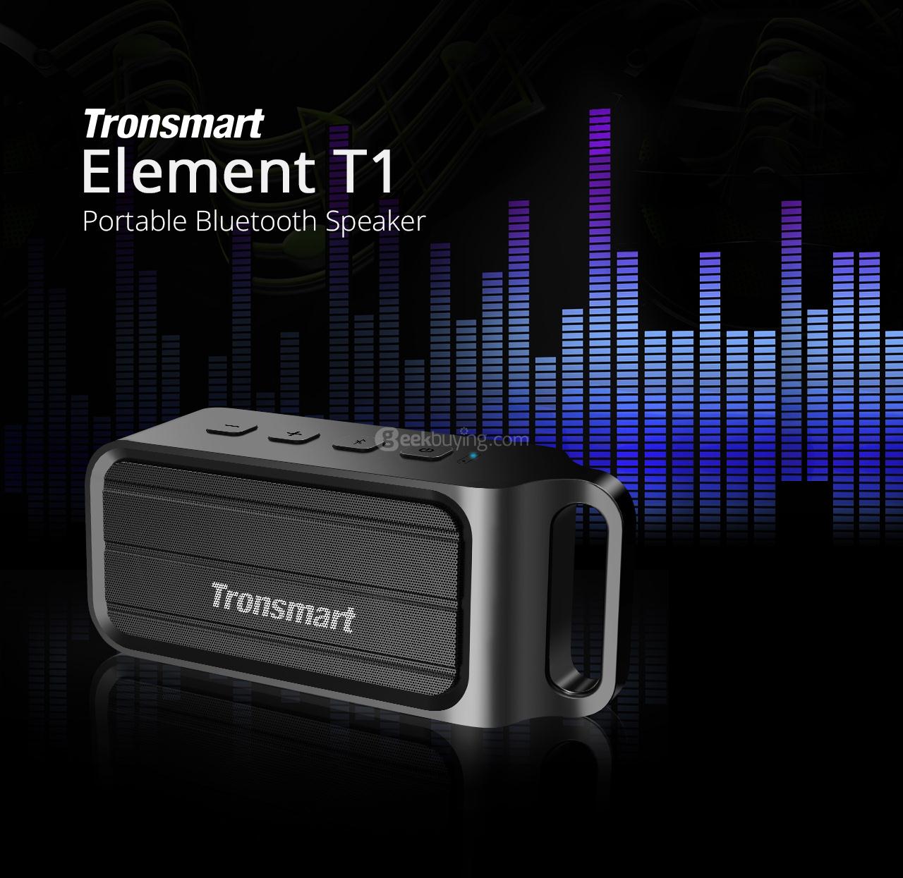 Tronsmart Element T1 Portable Bluetooth 4.2 Speaker - Black