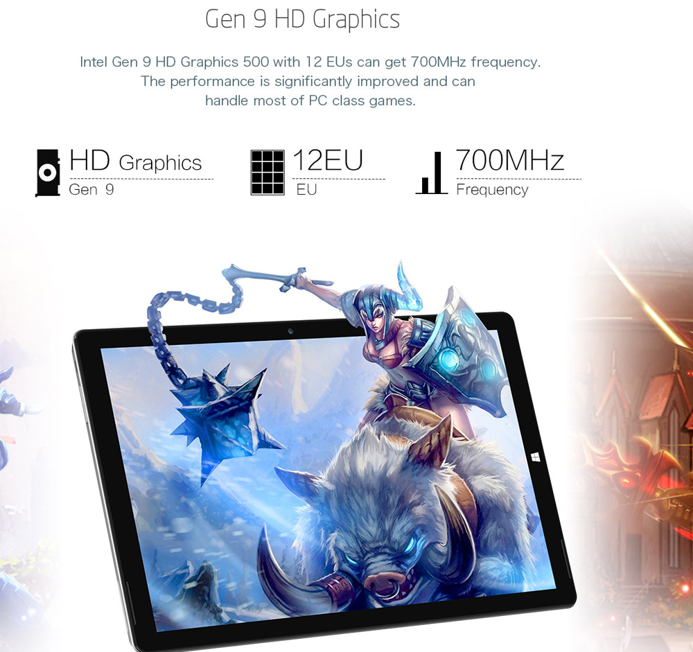 Teclast X3 Plus 11.6 Inches Tablet PC Licensed Windows 10 Intel Celeron N3450 6G/64G 2.0MP Front Camera 5.0MP Rear Camera WiFi Bluetooth with 1080P Capacitive Touch Display