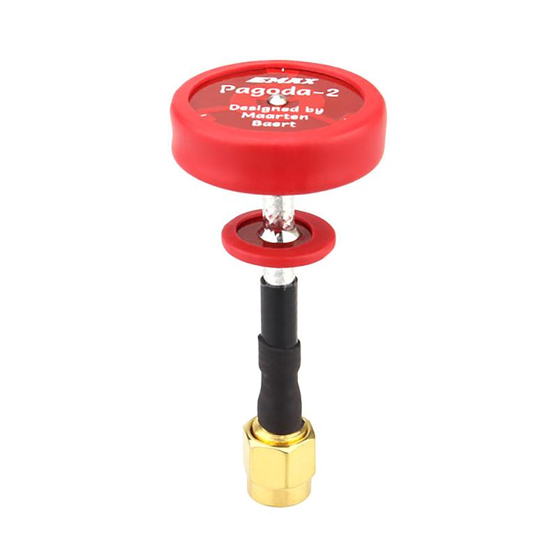 2PCS Emax Pagoda 2 5.8GHz 50mm RHCP FPV Antenna SMA-plug - Red