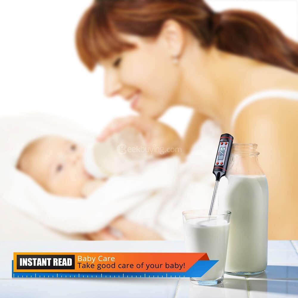 Cooking Thermometers Habor Digital Stainless Cooking Thermometer with Instant Read Long Probe LCD Screen