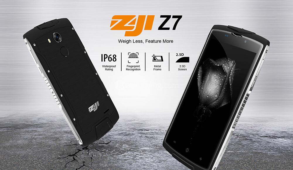 [HK Stock]ZOJI Z7 IP68 waterproof 5.0 Inch HD 2.5D Corning Gorilla Glass 4 Screen 2GB RAM 16GB ROM 8.0MP MT6737 Quad Core 1.3GHz Android 6.0 Smartphone Touch ID 3000mAh - Black