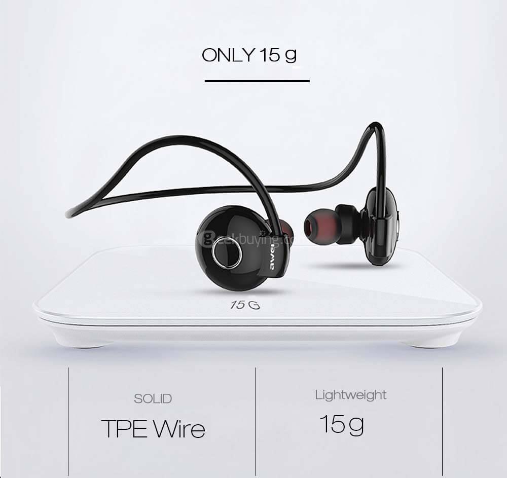Awei A845BL Bluetooth V4.1 Neckband Earphones - Black
