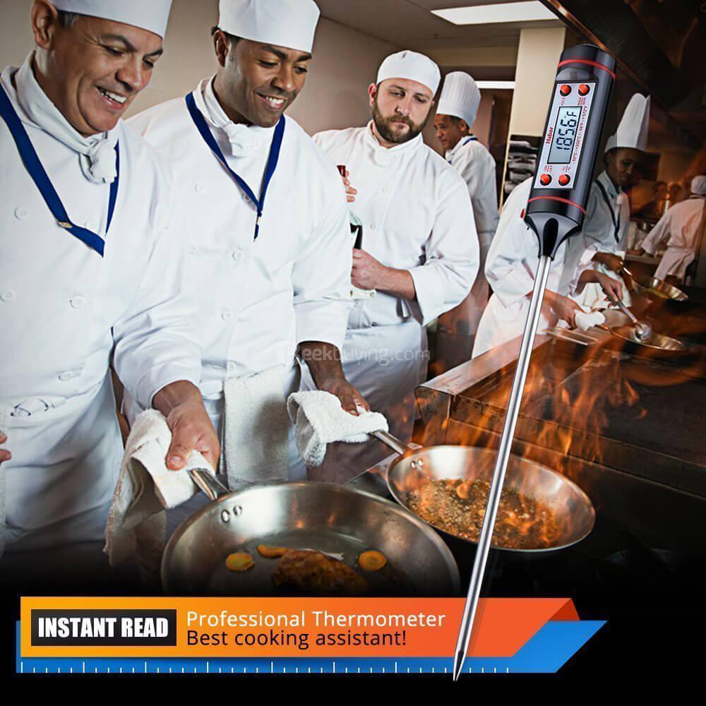 Cooking Thermometers Habor Digital Stainless Cooking Thermometer with Instant Read Long Probe LCD Screen