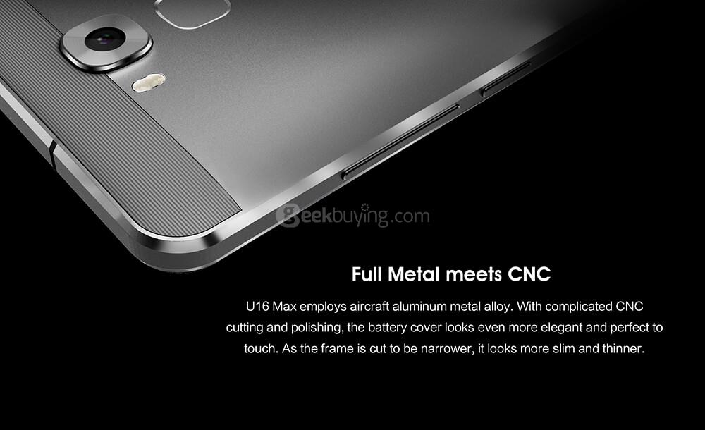 [HK Stock]Oukitel U16 MAX 6.0 Inch HD 2.5D Screen 3GB RAM 32GB ROM 13.0MP Cam MTK6753 Octa Core 1.3GHz Android 7.0 Smartphone Touch ID Metal Body 4000mAh - Gray