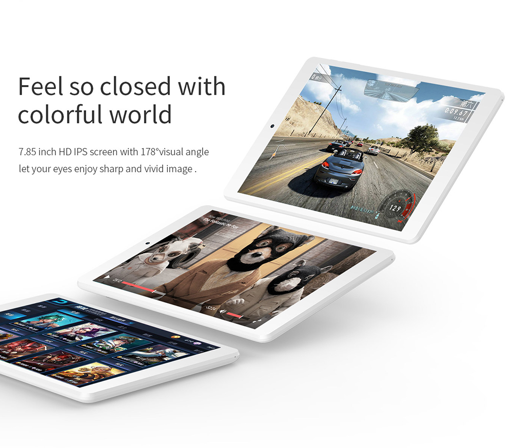 Teclast P89H 7.85 Inch Tablet Android 6.0 MT8163 Mali-T720MP2 1GB RAM 16GB ROM GPS Bluetooth IPS Display Touch Screen Dual Camera - White