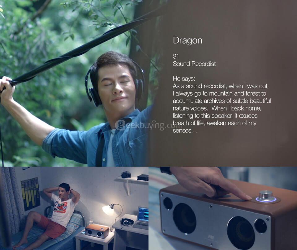 GGMM WS-301 M3 Wireless Bluetooth 4.0 WiFi Digital Speaker - Coffee