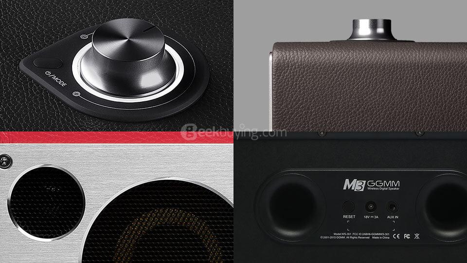 GGMM WS-301 M3 Wireless Bluetooth 4.0 WiFi Digital Speaker - Coffee