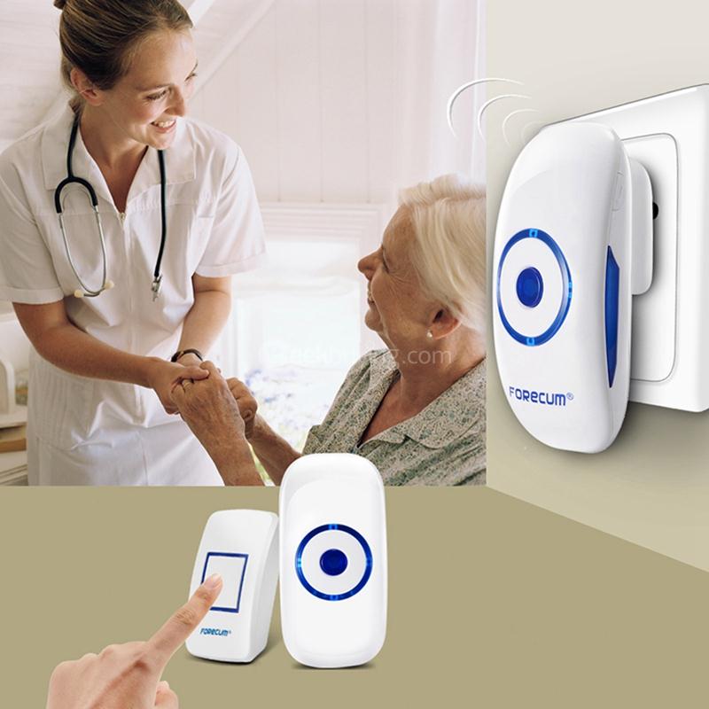 Forecum 8 Doorbell 36 Songs Waterresistant Wireless Remote Control with One Receiver Doorbell 300M