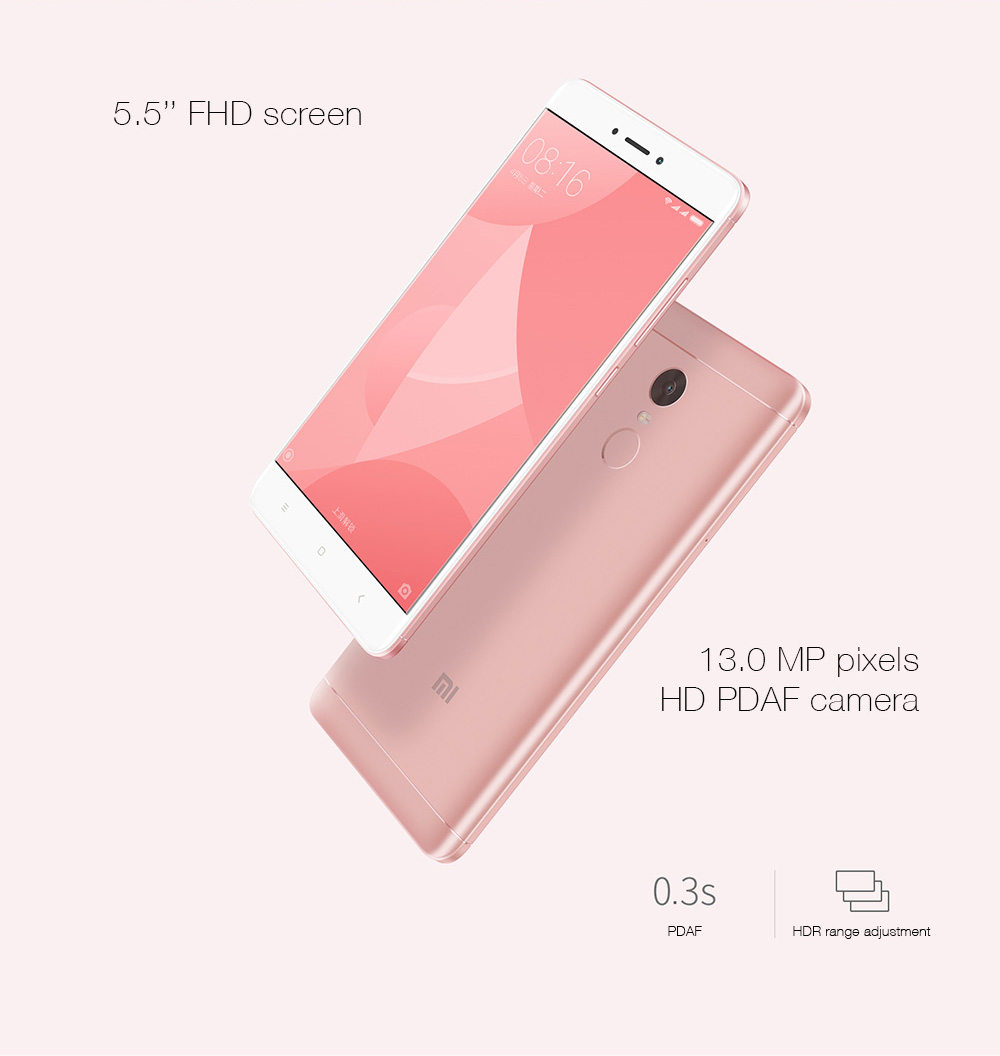 [Package B] Xiaomi Redmi Note 4X 5.5 Inch FHD Screen MIUI 8 Snapdragon 625 Octa-core 2.0GHz 3GB RAM 32GB ROM 4G LTE Smartphone (Silver Gray) + Soft Case + Tempered Glass