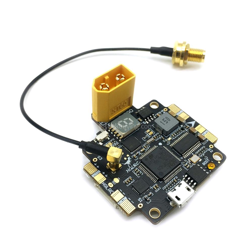 HGLRC F4 V5PRO Flight Controller AIO Board RP-SMA Female Version